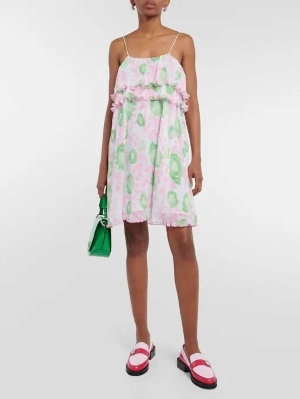 Ganni Floral Georgette Minidress